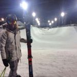 Sabrina Cakmakli vor der Halfpipe bei den Aspen X Games.