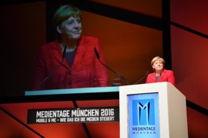 Angela Merkel bei den Medientagen 2016 in München.
