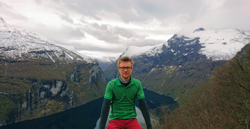 IST-Student Julian Blocksiepen in Norwegen.