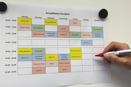 Groupfitness Kursplan