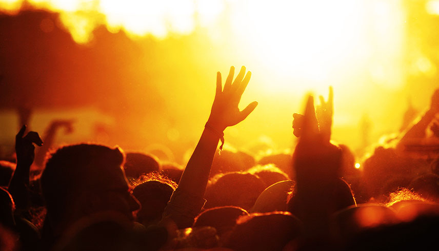 Menschenmenge auf Festival
