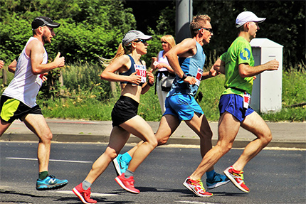 Marathonläufer am laufen