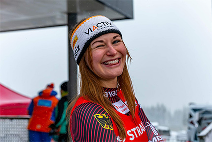 Julia Taubitz, Weltmeisterin im Rodeln