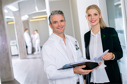 Gesundheitsmanager bei der Arbeit