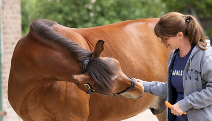 Katrin Obst mit Pferd