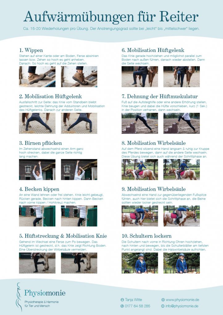 Anleitung Aufwärmübungen