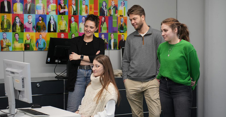 Kommunikationsstudierende bei den Stadtwerken Düsseldorf