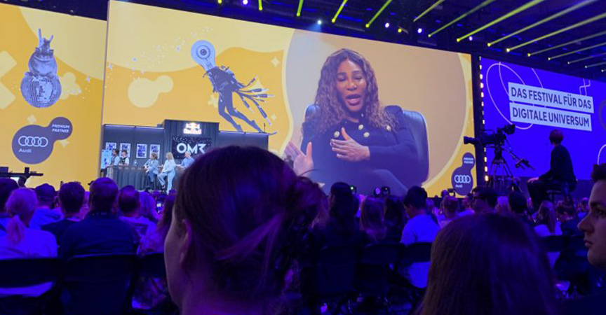 Tennislegende Serena Williams auf der Conference Stage