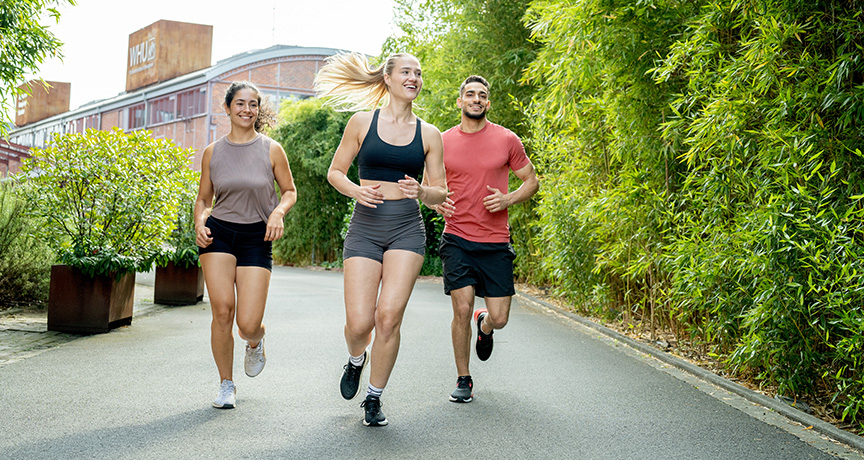 Gruppe am joggen