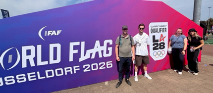 IST-Studierende bei der IFAF World Flag 2026 in Düsseldorf