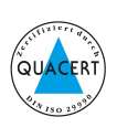 Zertifiziert durch Quarcert Din ISO 29990